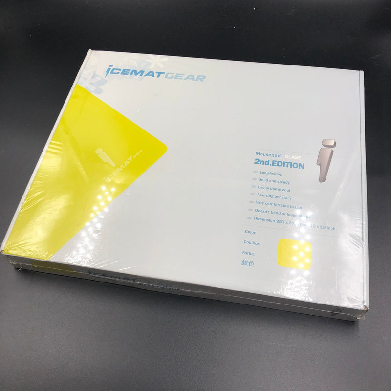 Icemat 2nd Edition Glass Mouse Pad - Yellow - iTakTech