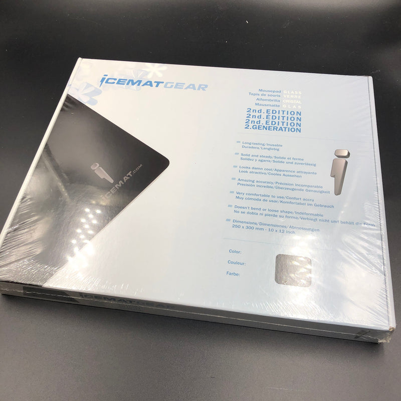 Icemat 2nd Edition Glass Mouse Pad - Black - iTakTech
